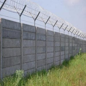Precast Wall With GI Barbed Wire Fencing in Bikaner